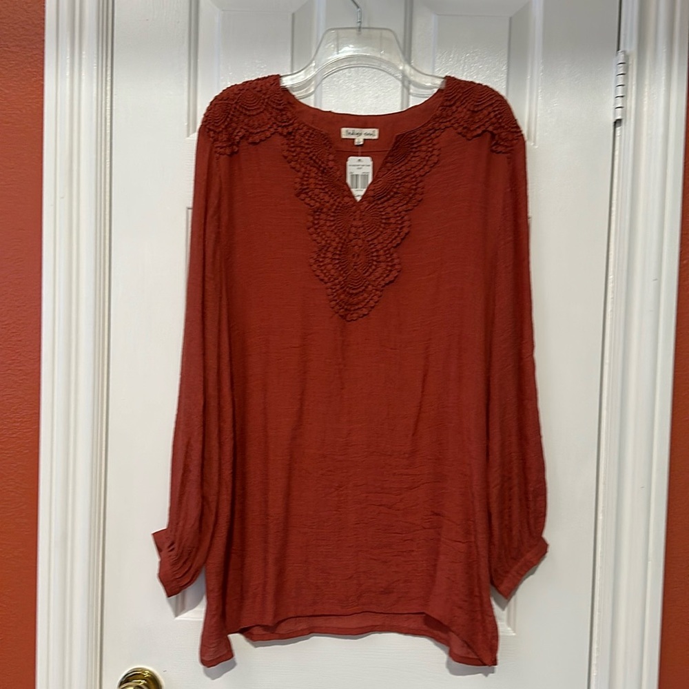 Indigo soul rust tunic NWT size large